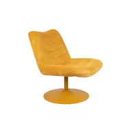 bubba - fauteuil lounge en velours jaune