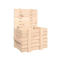 boîte de rangement, cube de rangement 58x40,5x42 cm bois massif de pin -asaf14663 meuble pro