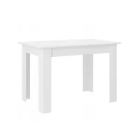alven - table de repas contemporain cuisne séjour salle à manger - 120x80x75cm - 4 personnes - table de cuisine - blanc