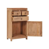 armoire multi-rangement de cuisine - buffet 50x30x90cm bois de teck massif fr2024