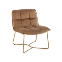 paris prix - fauteuil lounge design pierre 85cm marron