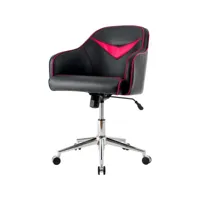giantex chaise gaming avec dossier inclinable et siège réglable, fauteuil gamer ergonomique avec roulettes universelles, chaise de bureau pivotante pour bureau, maison (rouge)