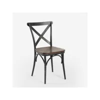 chaises de cuisine et salle à manger style industriel bois et métal steel vintage