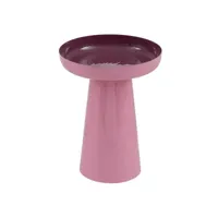 bixo - table d'appoint ø40cm métal laqué rose et violet