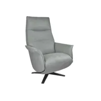 fauteuil de relaxation manuel design - saturne - microfibre gris