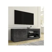 homemania meuble tv basic - noir, bois - 210 x 43 x 86 cm