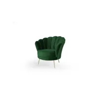 fauteuil vert forme coquillage azura-41437