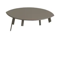 table d'appoint de jardin saona - diam. 70 cm - marron tonka