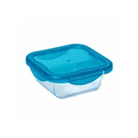 boîte à lunch pyrex cook & go verre bleu (0,8 l)