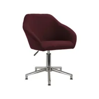 chaise pivotante de bureau violet tissu