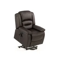 ecode fauteuil de massage lève-personnes maximum 9 modes de massage, système de levage par bouton avec usb, led, marron eco-8198 up m