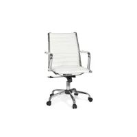 finebuy chaise de bureau fauteuil de direction pivotant avec accoudoirs  chaise tournante - cuir synthétique - réglable en hauteur - dossier ergonomique - capacité de charge 110 kg