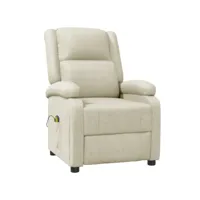 électrique fauteuil relaxation fauteuil de massage crème similicuir 70x93x98 cm best00009677653-vd-confoma-fauteuil-m05-3021