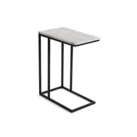 versa padua table d'appoint pour le salon, la chambre ou la cuisine. table basse auxiliaire moderne, , dimensions (h x l x l) 61,5 x 29 x 48 cm, bois et métal, couleur: blanc et noir 10330085