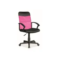 signe - fauteuil de bureau réglable accoudoirs - hauteur : 95-104 cm - revêtement issu à membrane + maille - chaise de bureau - rose