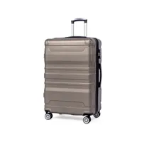 valise cabine abs avec serrure tsa et roulettes l-41x26x65 cm doré
