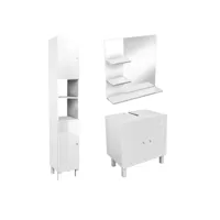 meuble de salle de bain 60 cm lavabo armoire de rangement meuble lavabo evier meubles, blanc