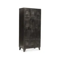 armoire vintage industriel - métal noir