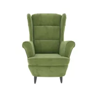 fauteuil de relaxation - chaise de relaxation salon confortable vert clair velours lqd5895 meuble pro