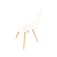 chaise avec accoudoirs 'melis' blanche avec pieds en métal et bois naturel chaise avec accoudoirs 'melis' blanche avec pieds en métal et bois naturel
