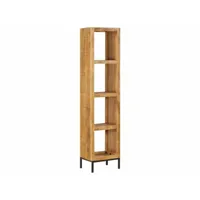 étagère armoire meuble design bibliothèque 175 cm bois de manguier solide helloshop26 2702078par2