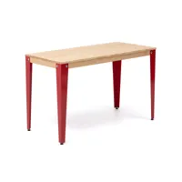 table salle à manger lunds  120x80x75cm  rouge-naturel. box furniture ccvl8012075 rj-na