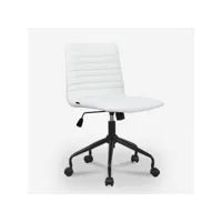 chaise de bureau réglable ergonomique tissu blanc zolder light