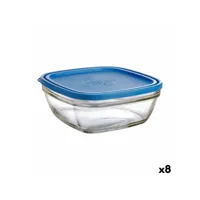 boîte à lunch hermétique duralex freshbox bleu 2 l 20 x 20 x 8 cm (8 unités)