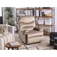 fauteuil de relaxation en velours taupe eslov 223053