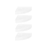 étagères d'angle flottantes 4pièces blanc brillant 25x25x3,8cm mdf