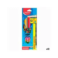 crayons de couleur maped color' peps strong multicouleur (12 unités)