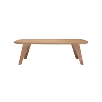 table basse rectangulaire scandinave bois clair l120cm fifties