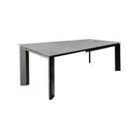 table extensible 140-200 cm en céramique gris clair béton - matrix 2
