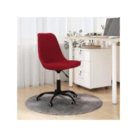 chaise pivotante de bureau rouge bordeaux tissu