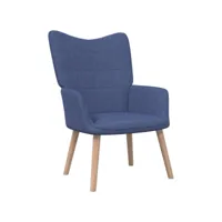 fauteuil salon - fauteuil de relaxation avec tabouret bleu tissu 61,5x69x95,5 cm - design rétro best00005000840-vd-confoma-fauteuil-m05-1651