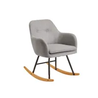 finebuy chaise à bascule 71x76x70cm fauteuil de relaxation design malmo tissu bois  chaise berçante avec structure  chaise de relaxation rembourrée fauteuil à bascule  fauteuil à bascule moderne