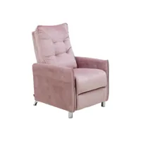 fauteuil inclinable astan hogar relax manuel rose velours