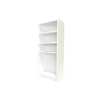étagère bibliothèque bois  blanc etabib-lb