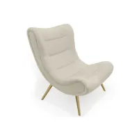 paris prix - fauteuil scandinave design roman 95cm taupe