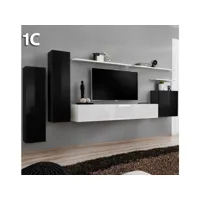 combinaison de meubles berit blanc et noir modèle 1 c msam101-c