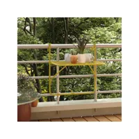 table de balcon doré 60x40 cm acier