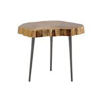 paris prix - table d'appoint design wood art 46cm or