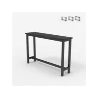 table d'entrée console 120x40cm design bois métal noir welcome light dark office24
