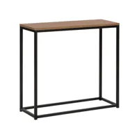 table console imitation bois foncé delano 180029