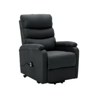 edgar - fauteuil relaxation électrique inclinable - tissu - gris foncé 321237