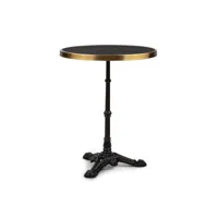 table de bistrot  - blumfeldt - style art nouveau - 57,5 x 72 cm (øxh) - plateau rond en marbre - noir & or