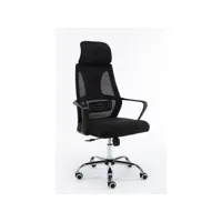 eliass - fauteuil de bureau ergonomique - hauteur ajustable - avec accoudoirs - chaise de bureau télétravail - noir