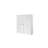 armoire de rangement salvador 4 portes & 2 tiroirs - blanc varia6510a4pt