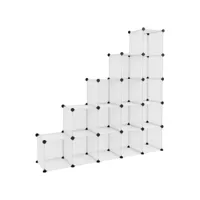 cubes de rangement 15 pcs transparent pp