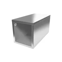 cube de rangement bois 25x50 cm 25x50 gris aluminium cube25-ga